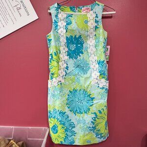 NWT Lilly Pulitzer "Seeing Things" Aquamarine Green Blue Size 0